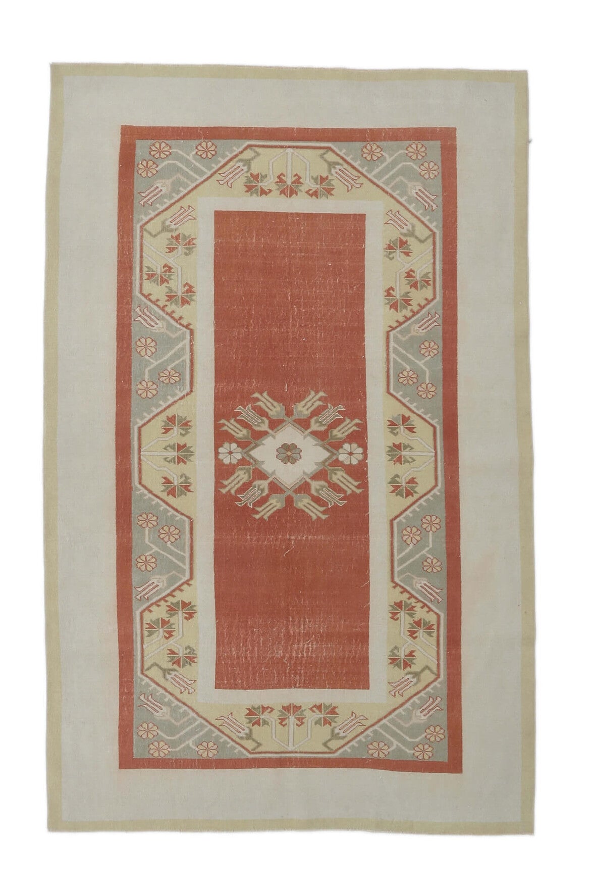 5x8 Vintage Milas Turkish Handmade Area Rug