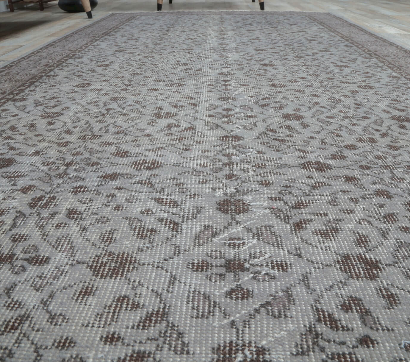 140x257 cm vintage Anatolian area rug – Defnesema, low pile, wool