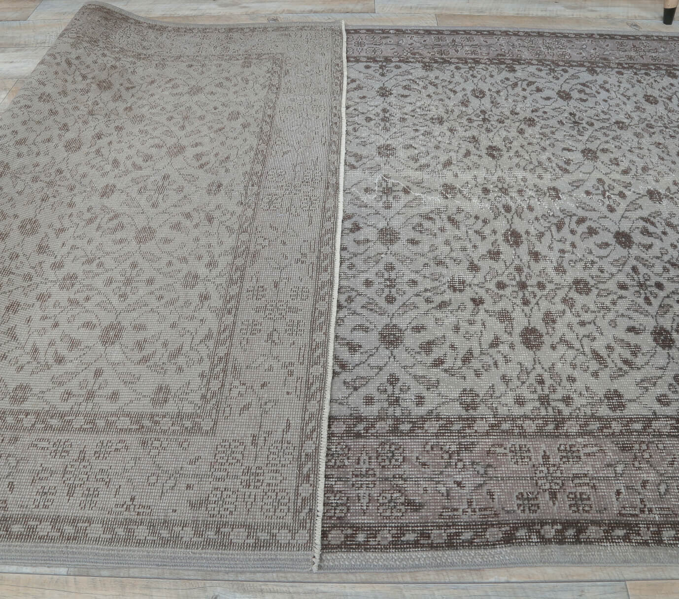 Authentic Anatolian vintage area rug (1970s) with ikat design – one-of-a-kind at Fame Rugs