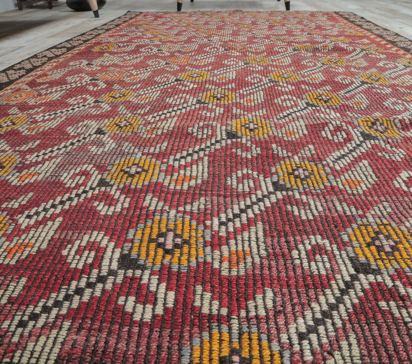138x249 cm vintage Anatolian kilim rug – Damlaruh, flatweave, wool
