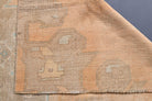 Elmascihan rug: 1970s handmade Anatolian rug with oriental motifs and cotton backing