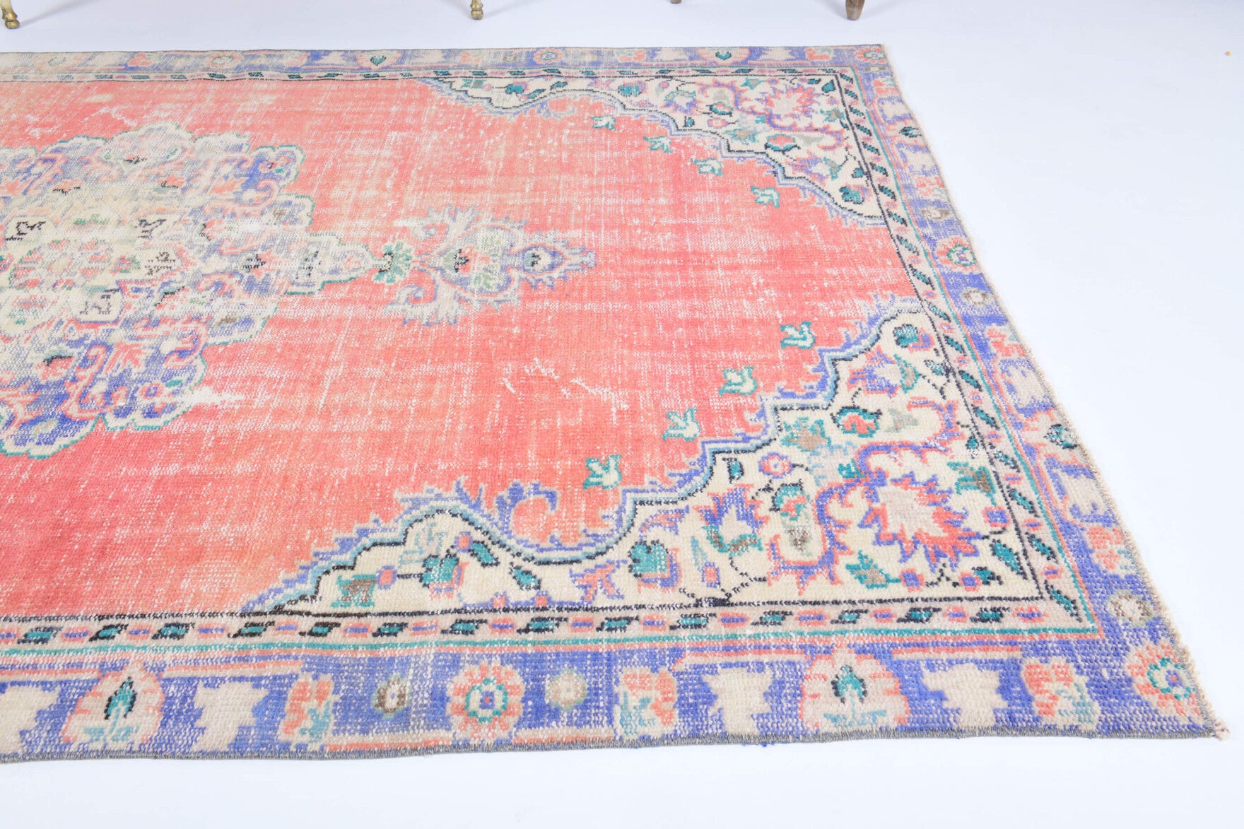 One-of-a-kind 1970s Anatolian vintage area rug in wool, 5'5" x 8'7"