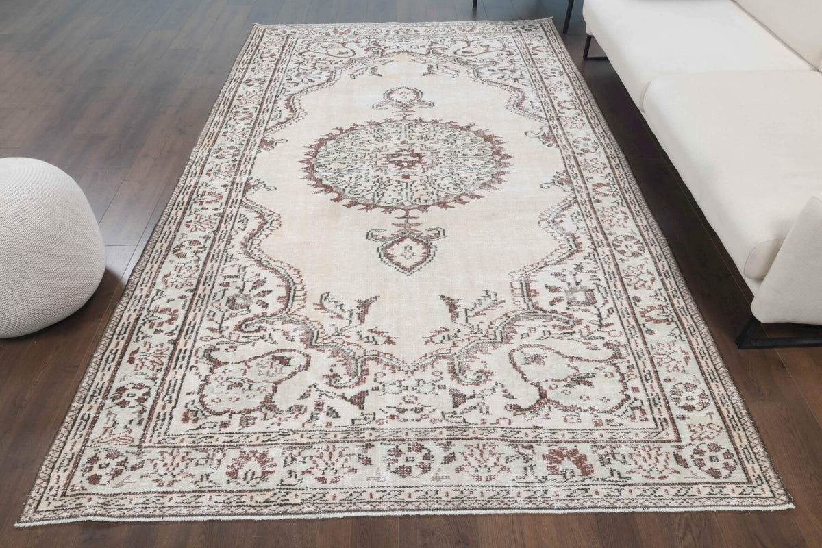 6x10 Handmade Vintage Area Oushak Rug