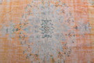 Handmade wool rug from Anatolia, Turkey – 6x10 Handmade Vintage Oushak Area Rug 6'1" x 9'8"