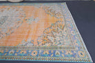 Hand-crafted Anatolian antique washed vintage rug Hedyphrosyne in wool, 1970s