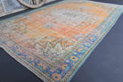 One-of-a-kind 1970s Anatolian antique washed vintage area rug in wool, 6'1" x 9'8"