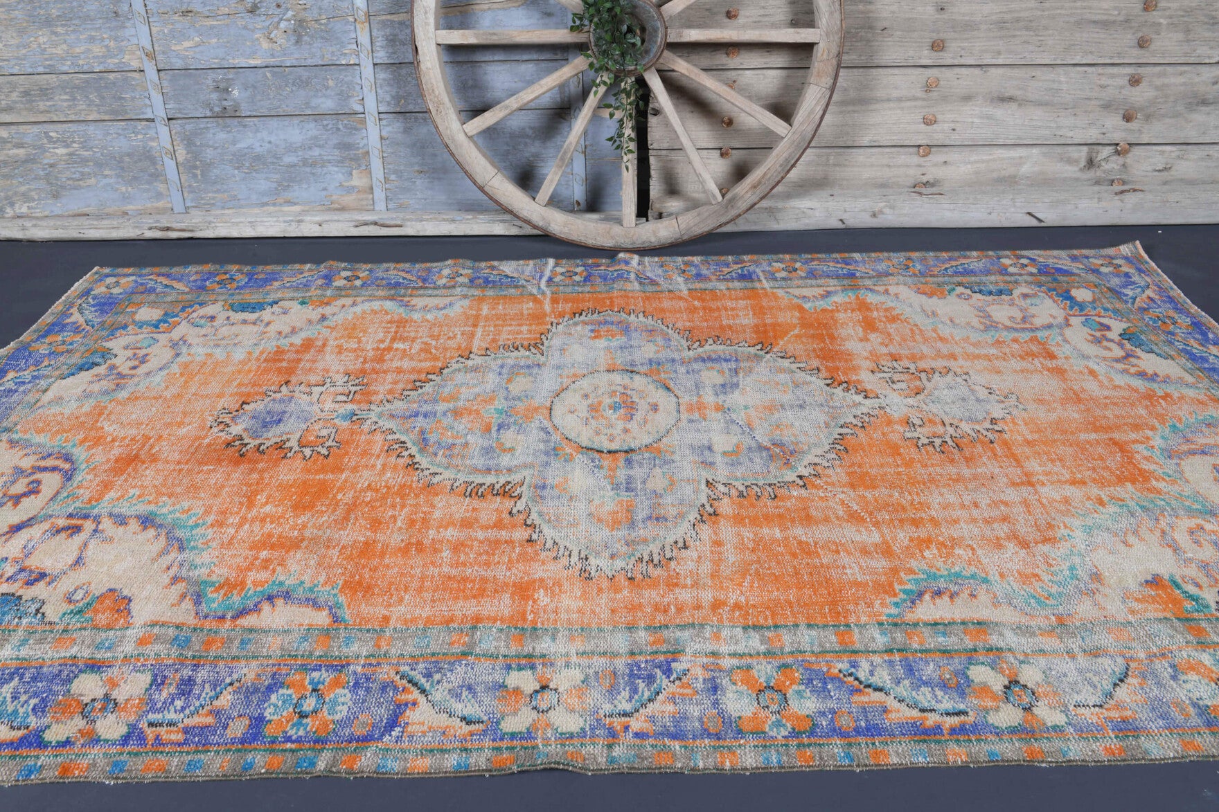 One-of-a-kind 1970s Anatolian vintage area rug in wool, 6' x 9'7"