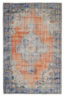 6x10 Handmade Vintage Anatolian Area Rug