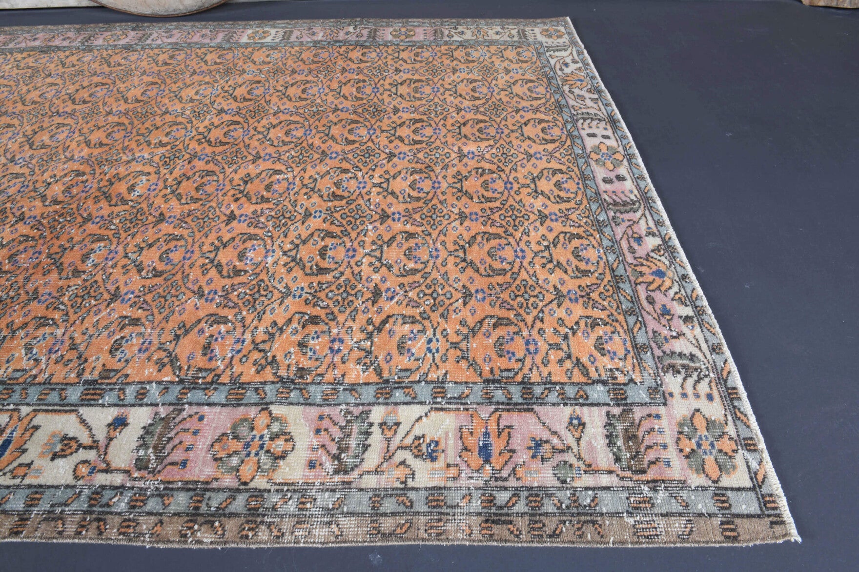 186x295 cm vintage Turkish area rug – Goncagul, low pile, wool