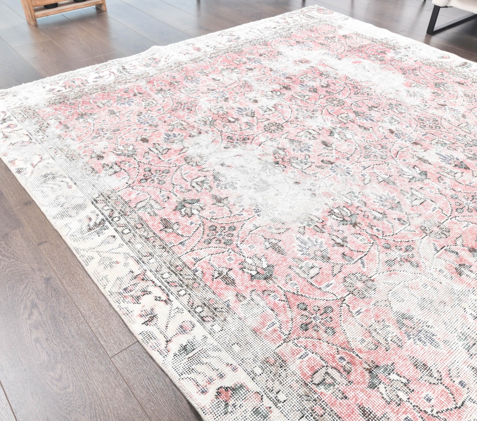 Vintage Pink Hereke Area Rug