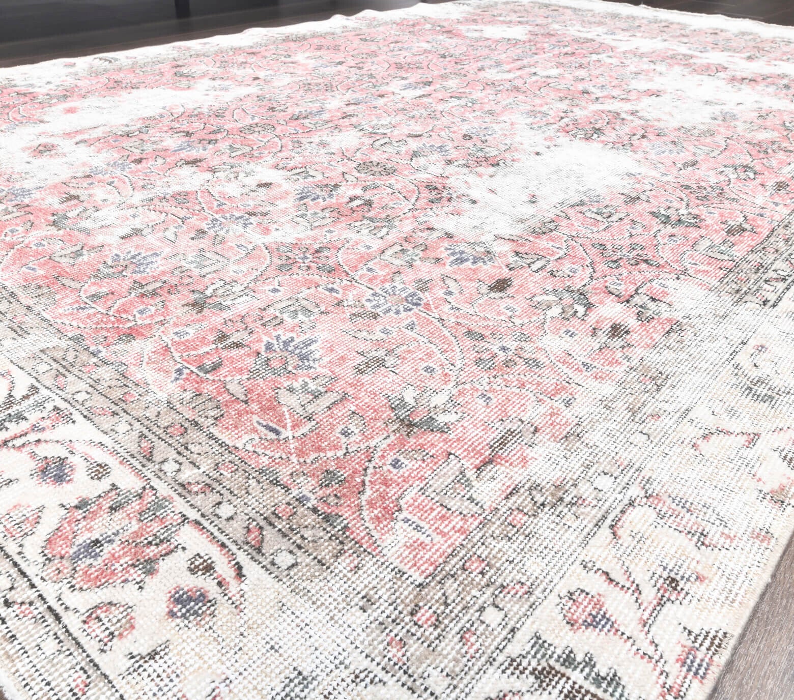 Vintage Pink Hereke Area Rug