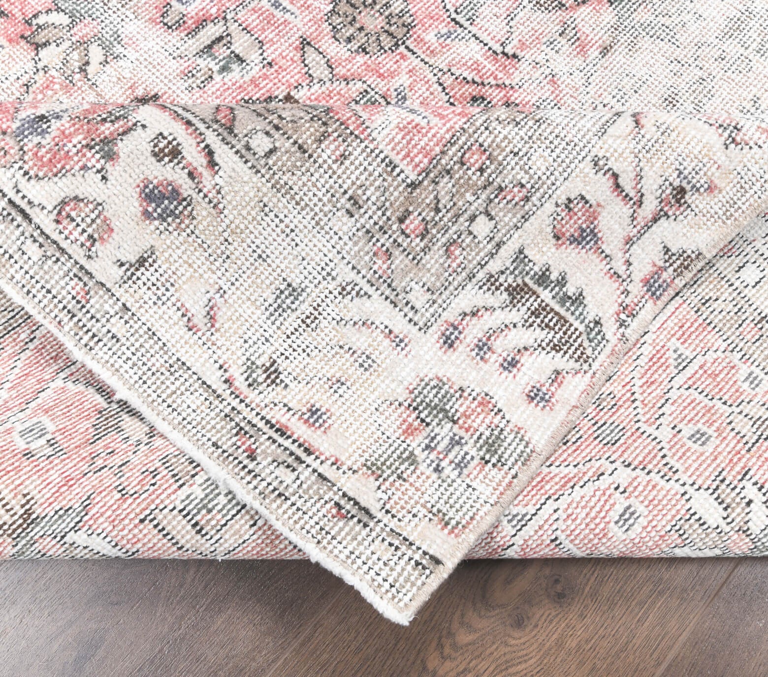 Vintage Pink Hereke Area Rug