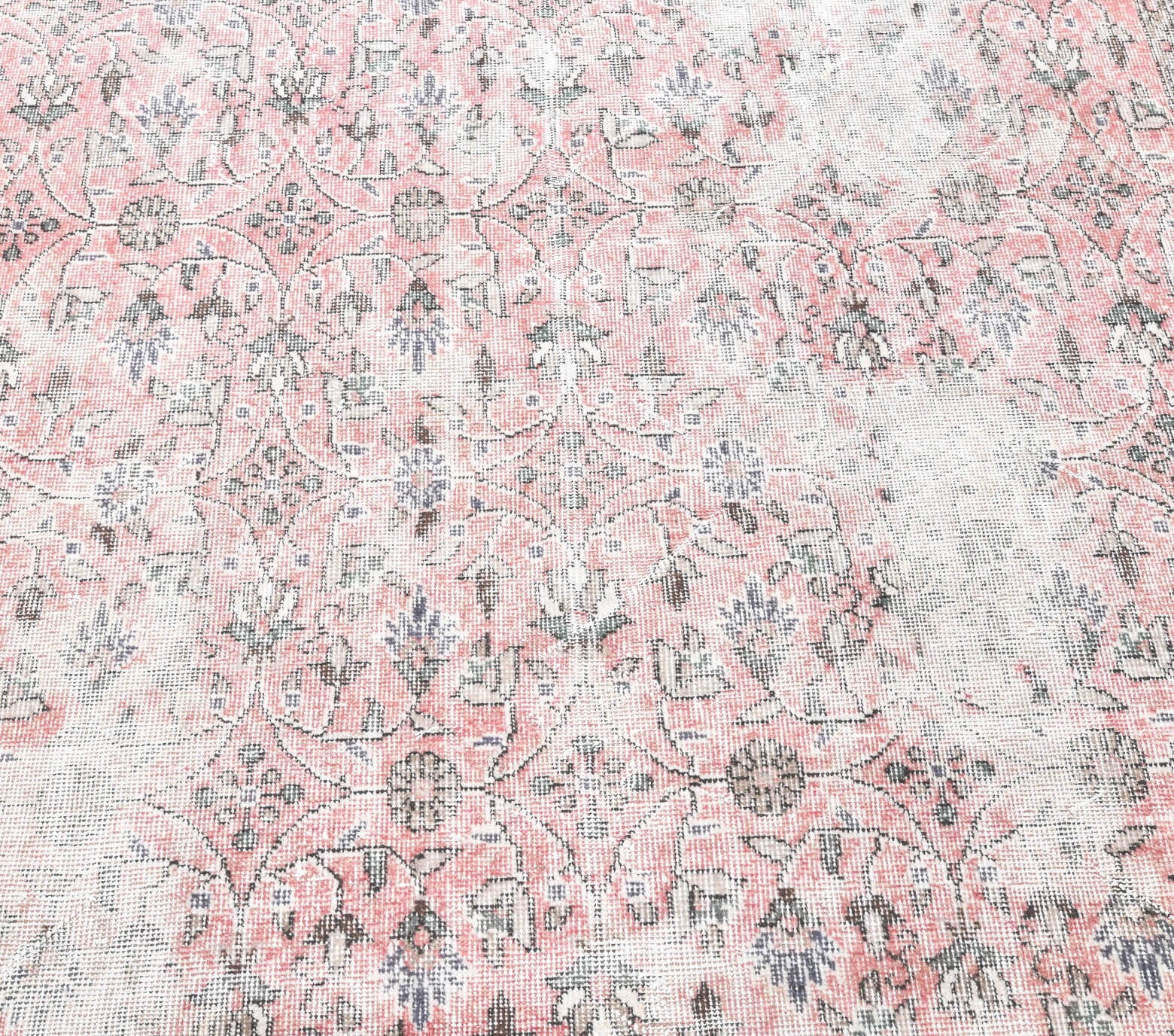 Vintage Pink Hereke Area Rug
