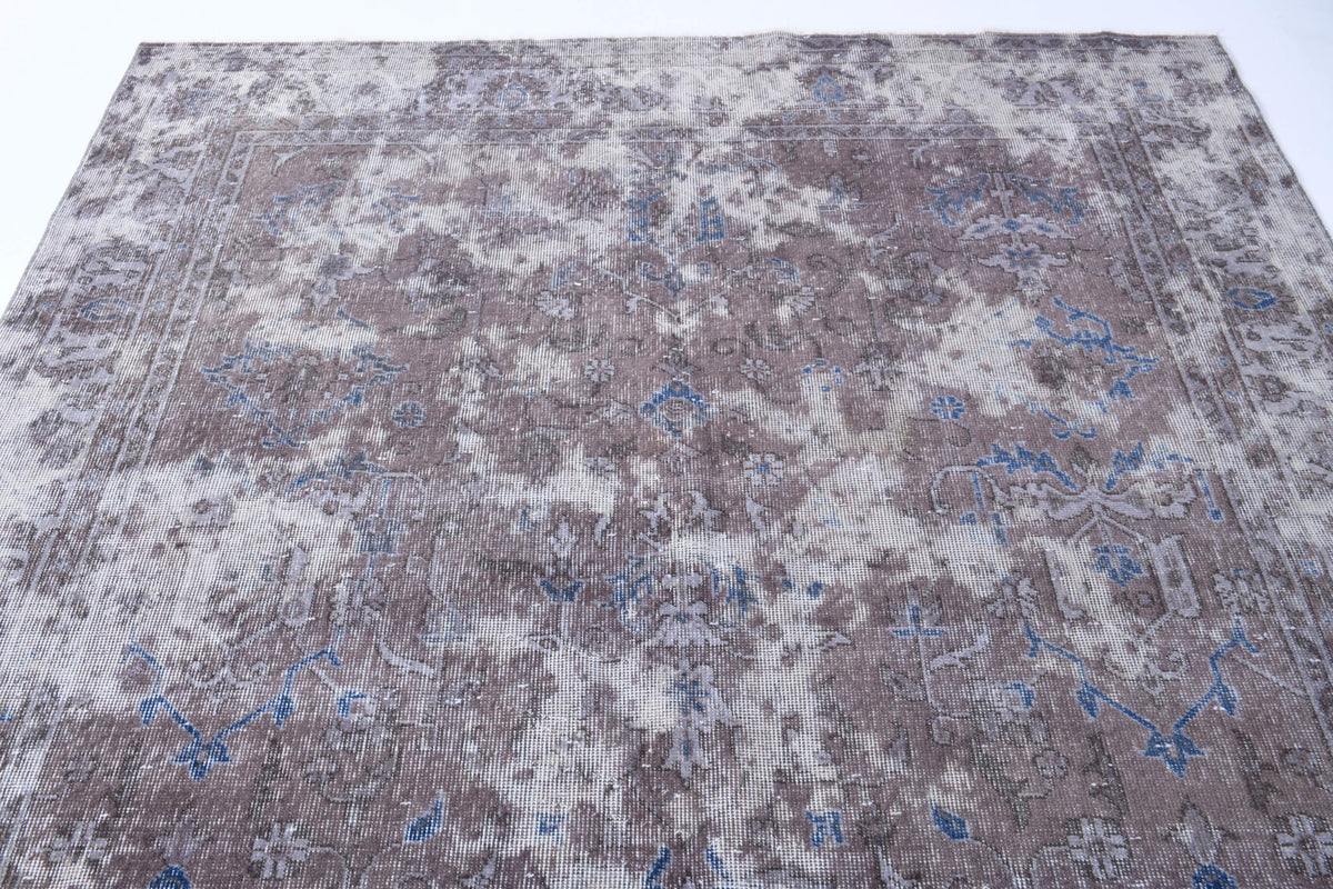 Distressed Oushak Vintage Area Rug