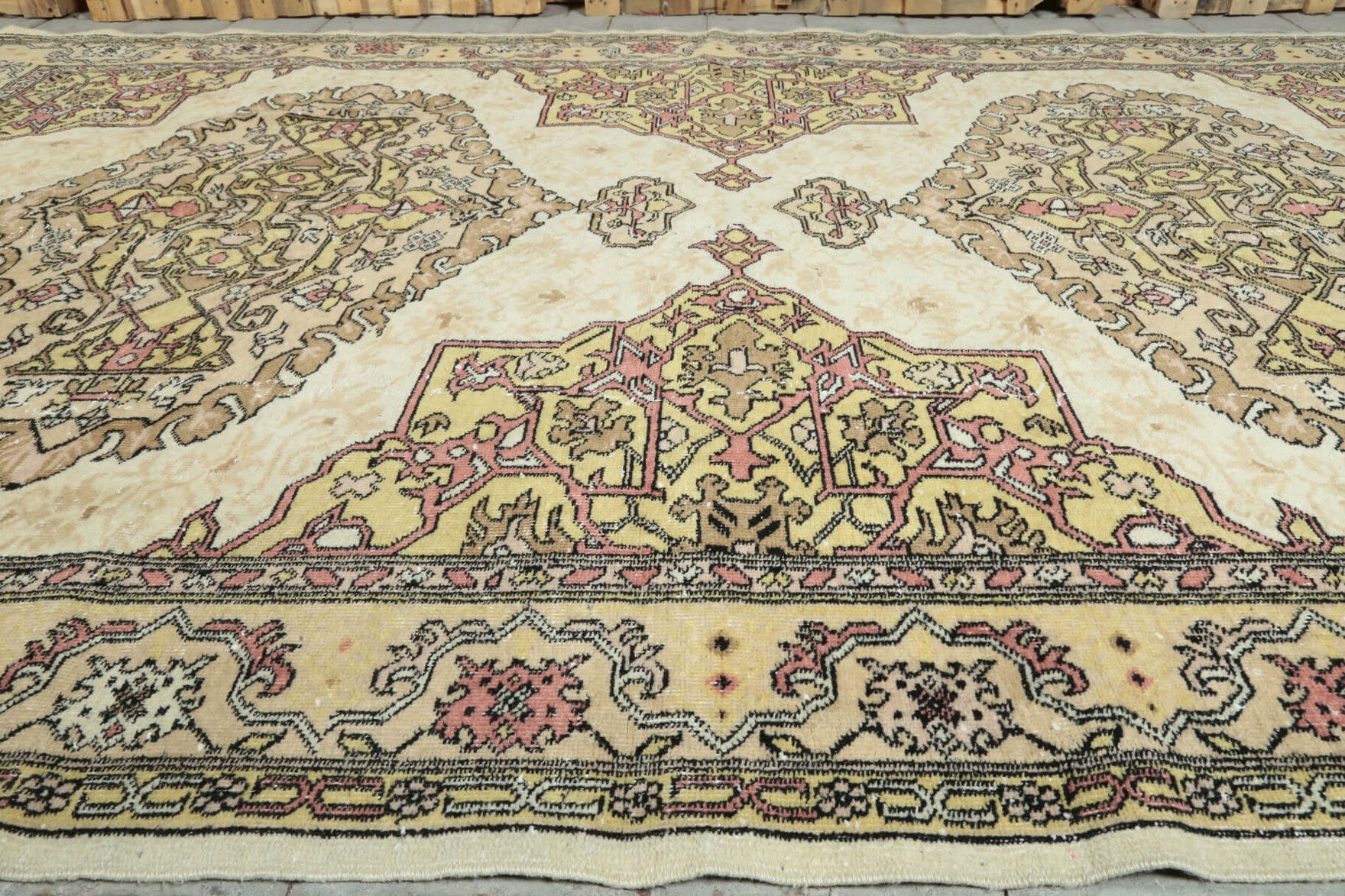 One-of-a-kind 1970s Anatolian vintage area rug in wool, 6'4" x 9'11"