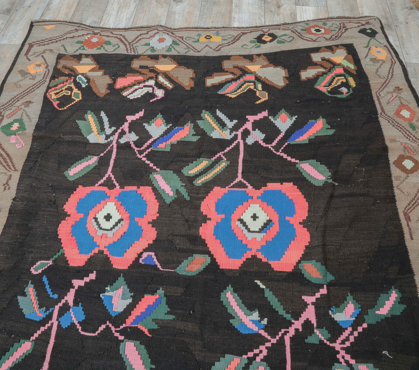 180x447 cm vintage Anatolian kilim rug – Ceylanperi, flatweave, wool