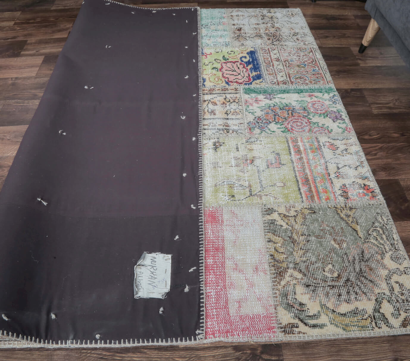 Authentic Anatolian vintage patchwork area rug (1970s) with patchwork design – one-of-a-kind at Fame Rugs