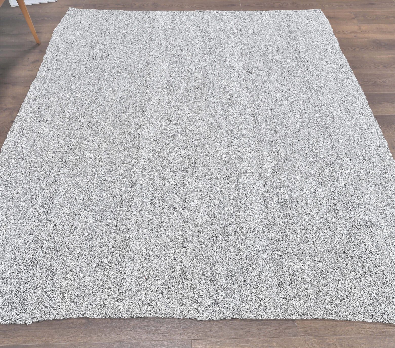 Ecesultan – vintage solid kilim for living room or bedroom, 6'3" x 7'5" (191x225 cm)
