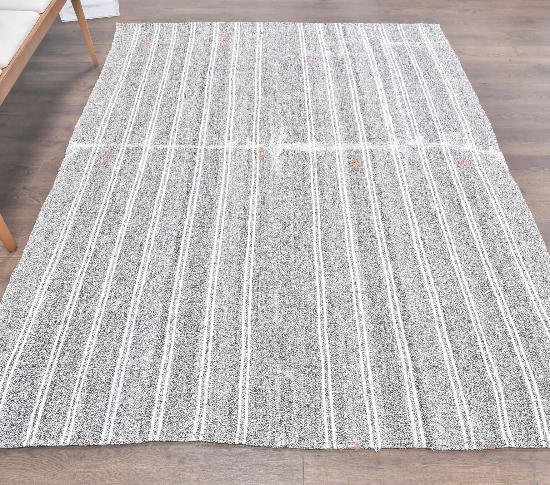 Vintage Kilim Large Area Rug in wool – 1960s piece from Anatolia, Turkey | Fame Rugs