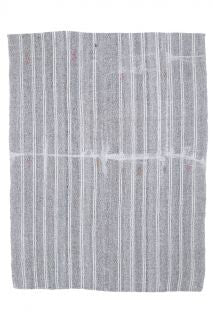 6'1" x 7'11" Anatolian kilim with striped pattern – Dilperver one-of-a-kind vintage rug