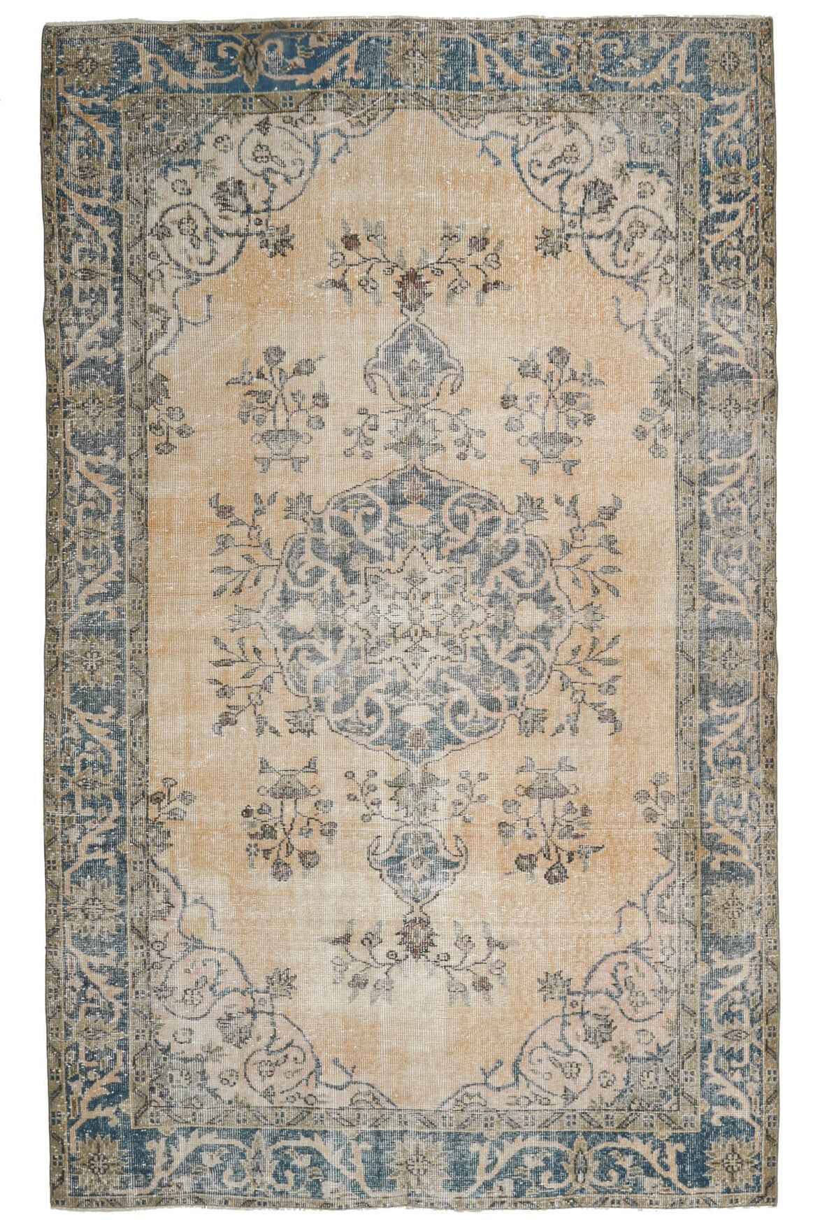 6x9 Handmade Vintage Oushak Area Rug