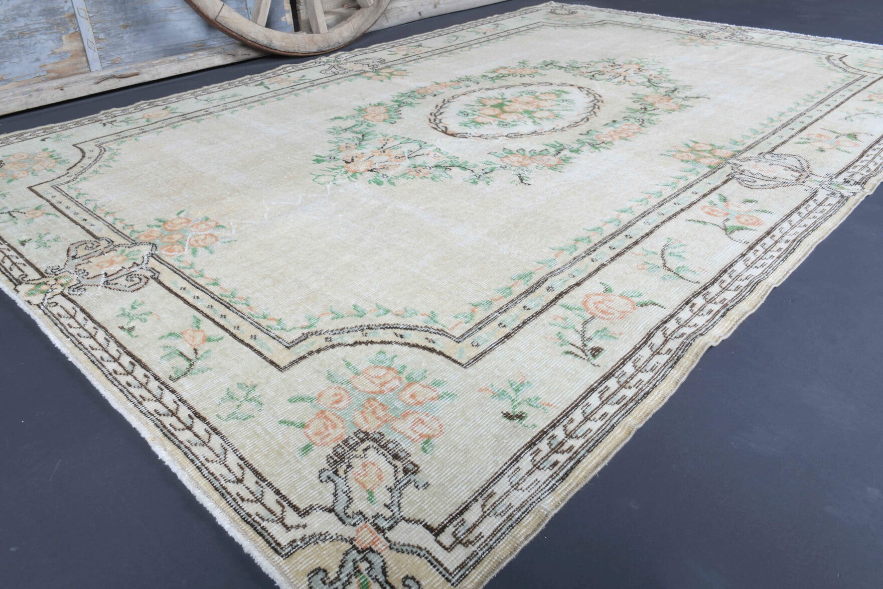 One-of-a-kind 1970s Anatolian vintage area rug in wool, 6'3" x 9'3"