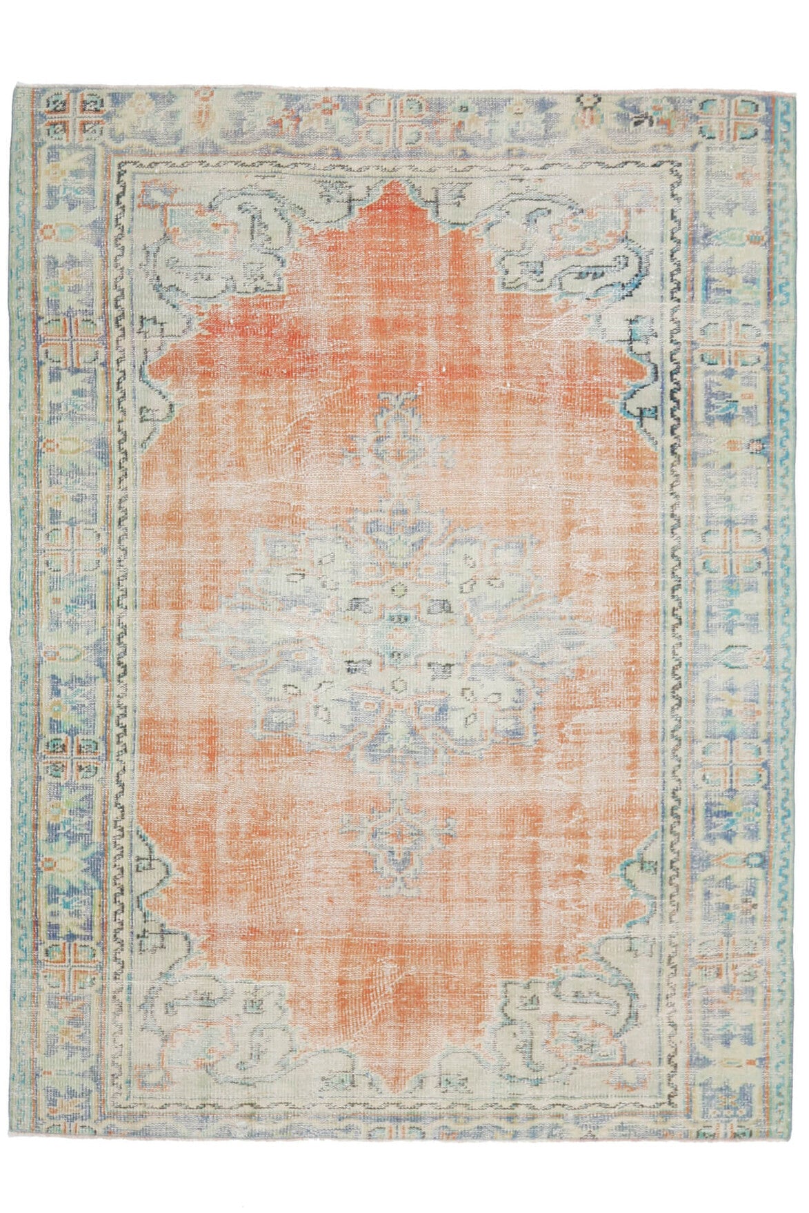 6x9 Handmade Antique Area Anatolian Rug
