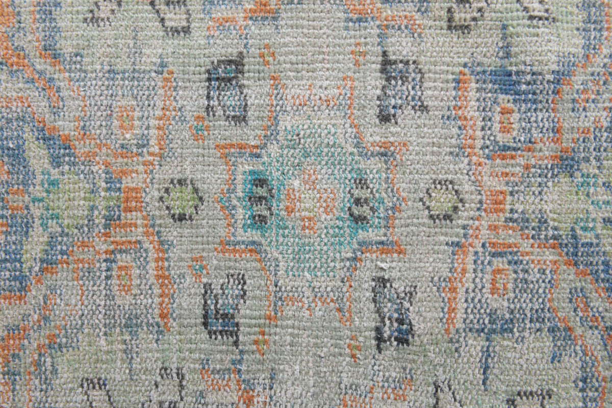 One-of-a-kind 1950s Anatolian antique washed vintage area rug in wool, 6'4" x 8'6"