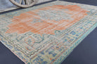 192x258 cm antique washed vintage Anatolian area rug – Hedysthene, low pile, wool