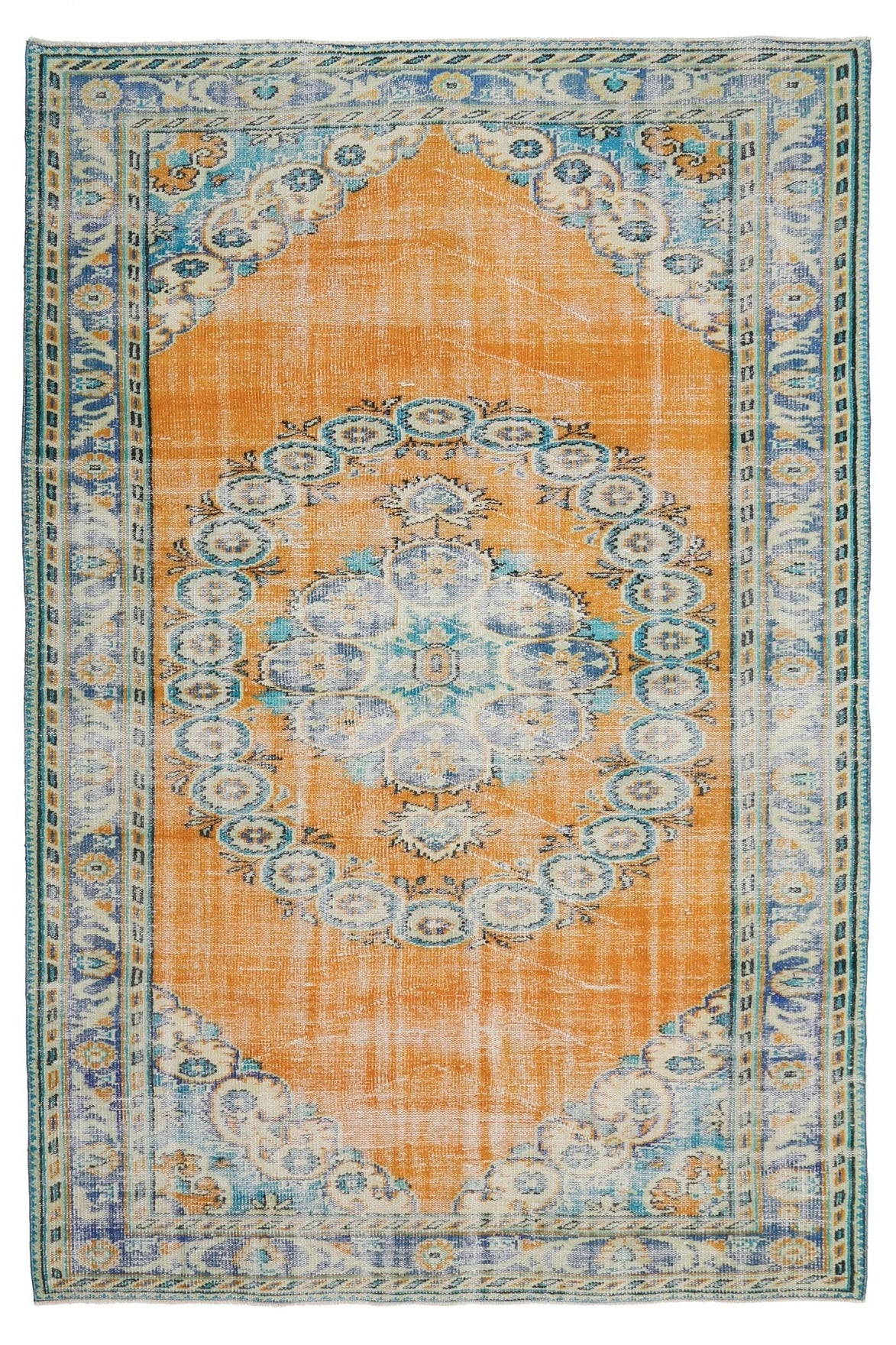 6x9 Handmade Vintage Area Oushak Rug
