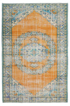 6x9 Handmade Vintage Area Oushak Rug