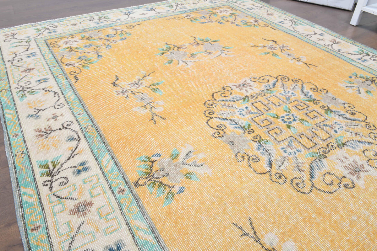 6x9 Handmade Vintage Area Anatolian Rug