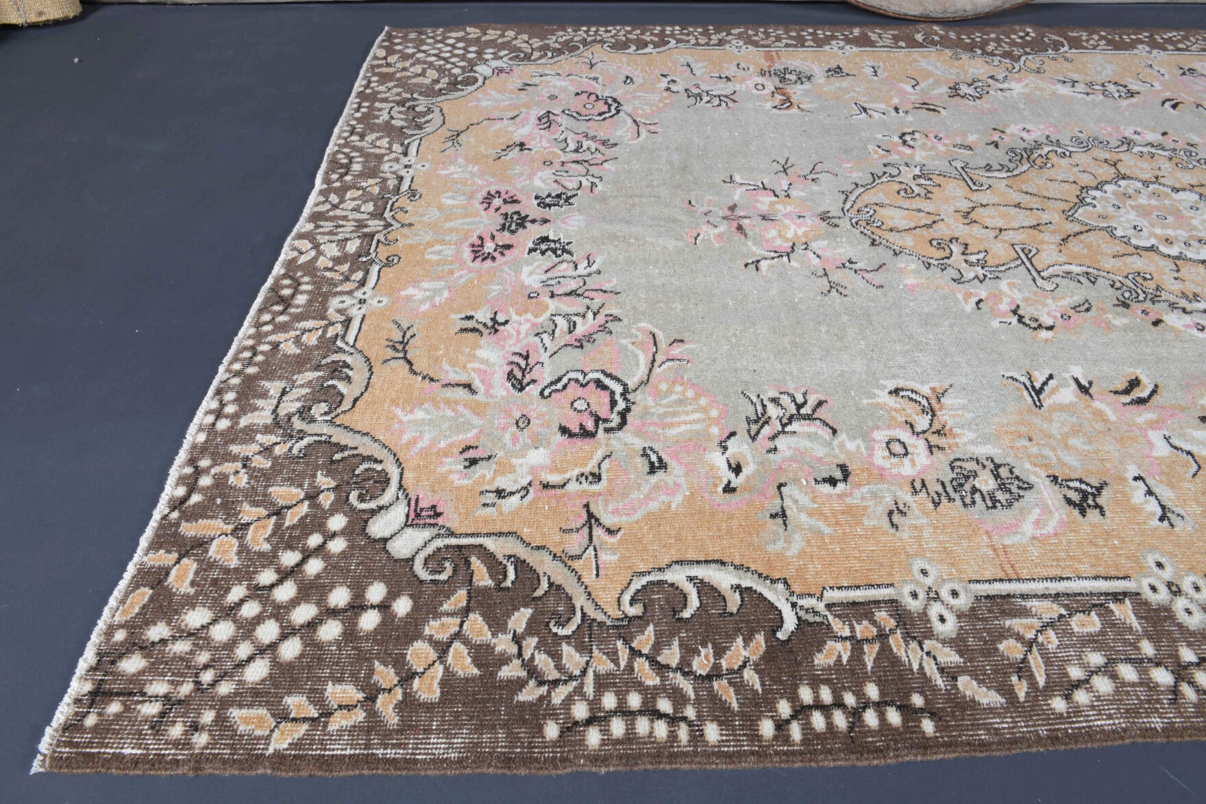 One-of-a-kind 1970s Anatolian vintage area rug in wool, 5'11" x 8'8"