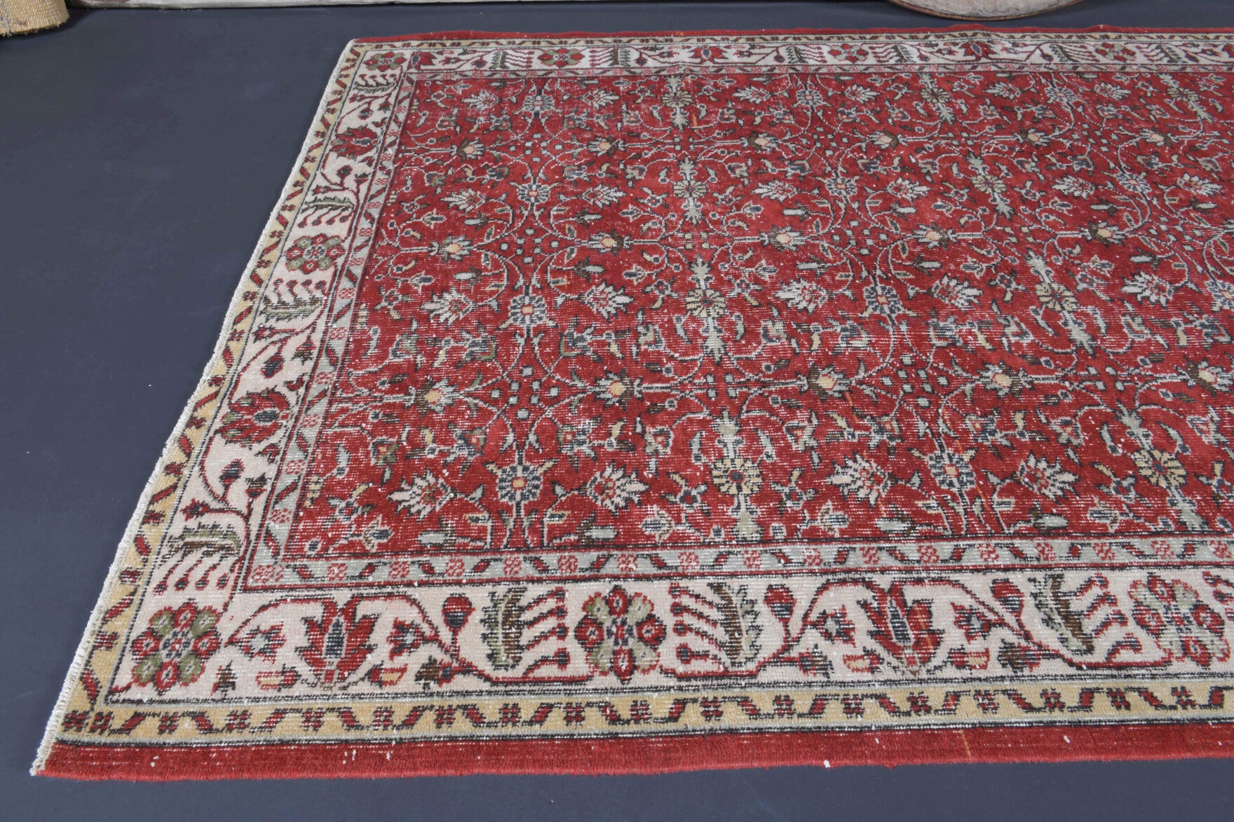 One-of-a-kind 1970s Anatolian vintage area rug in wool, 5'8" x 9'