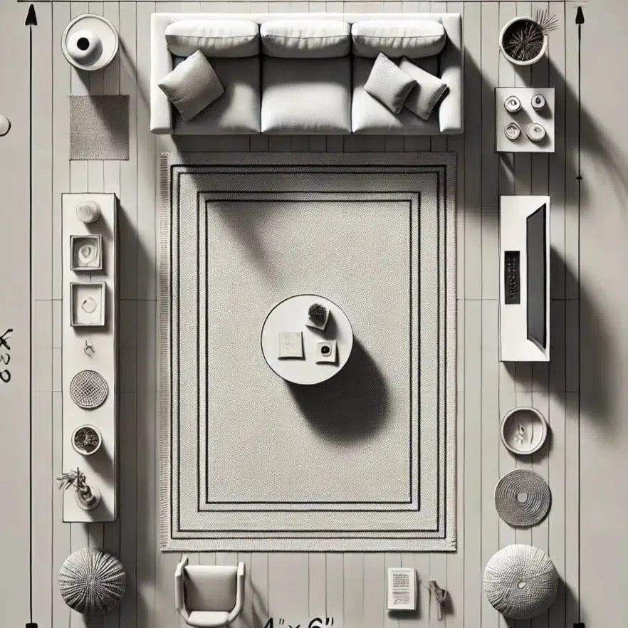 6x9 rug in a small living room setup - Fame Rugs
