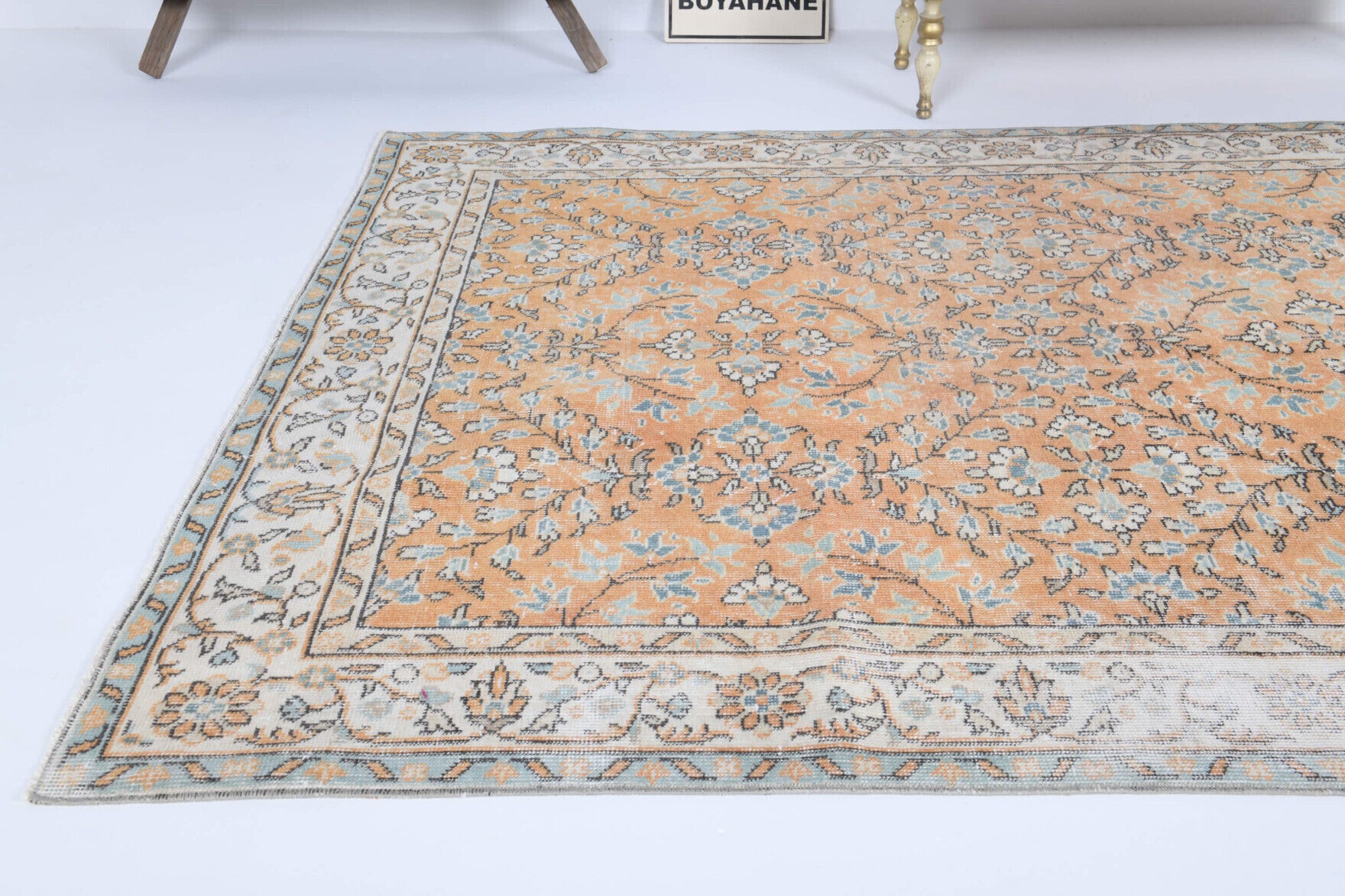 One-of-a-kind 1970s Anatolian vintage area rug in wool, 5'6" x 9'2"