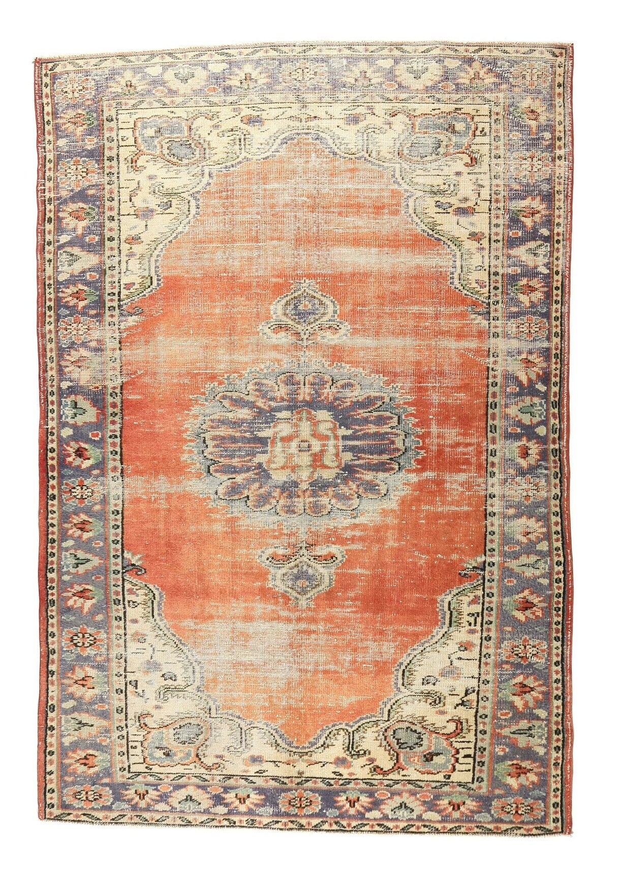 Vintage Red Area Anatolian Rug