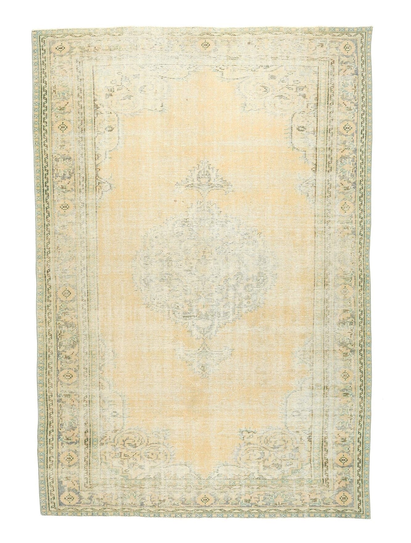 Vintage Orange Anatolian Area Rug
