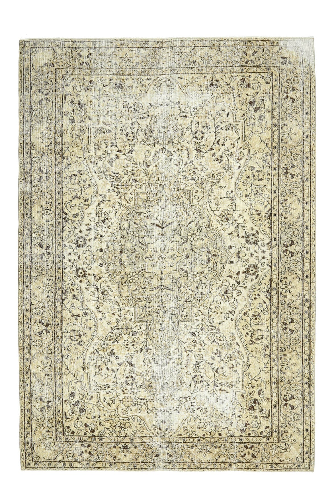 7x10 Handmade Vintage Oushak Rug