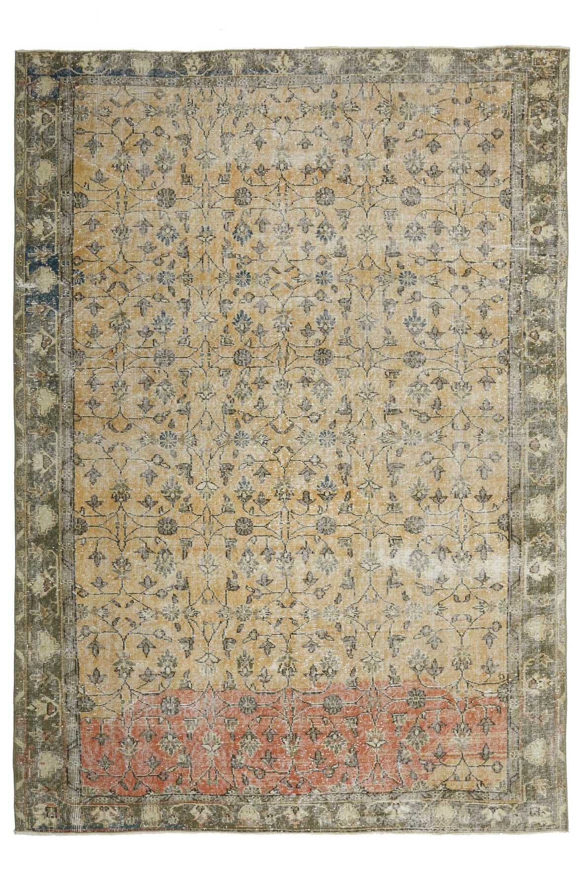 7x10 Hereke Handmade Vintage Area Rug