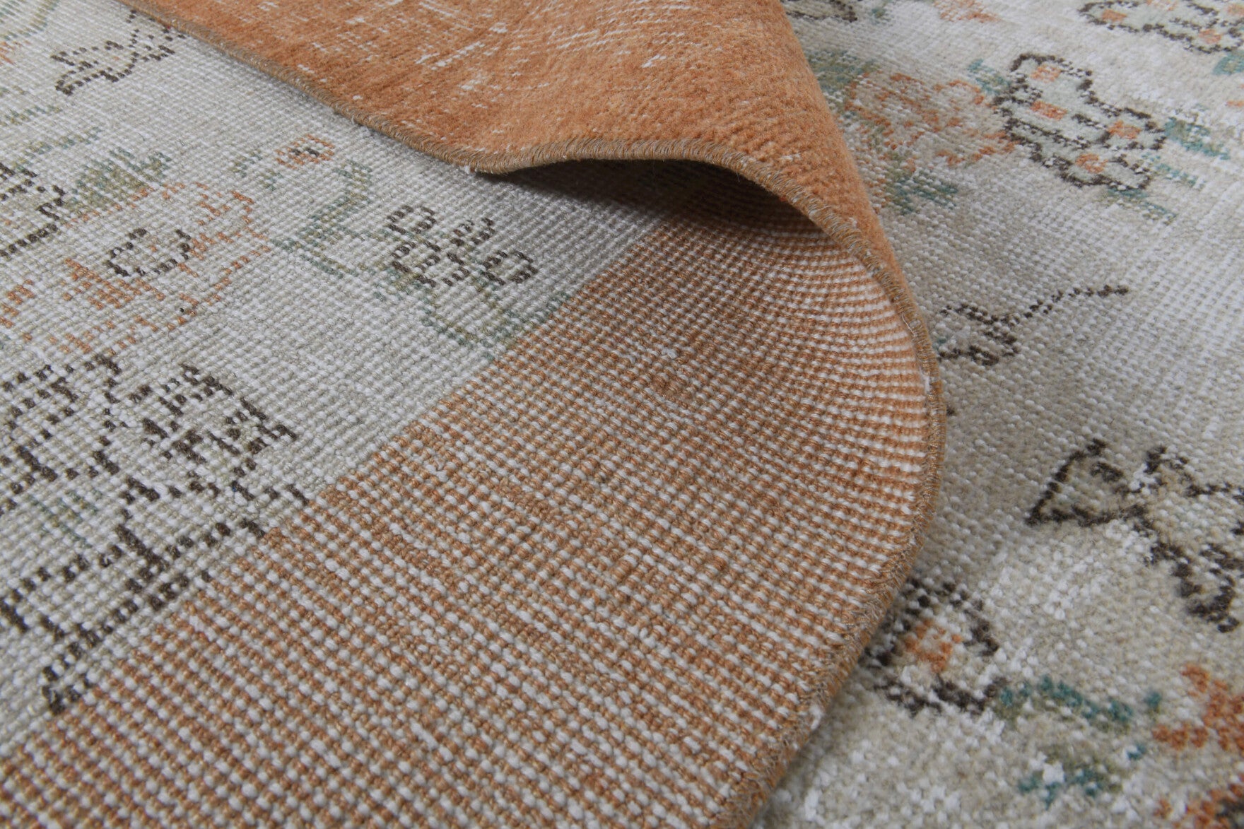 Vintage Bordered Area Hereke Rug