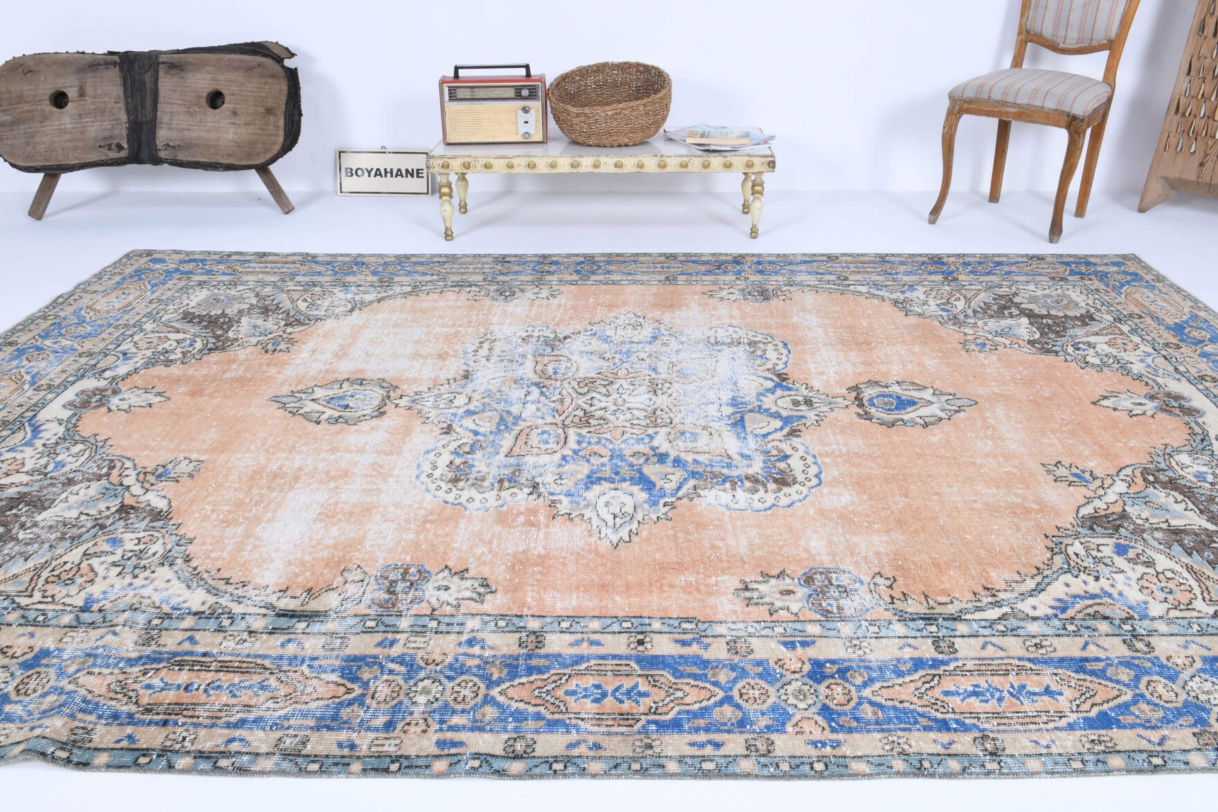 Vintage Oriental Oushak Rug