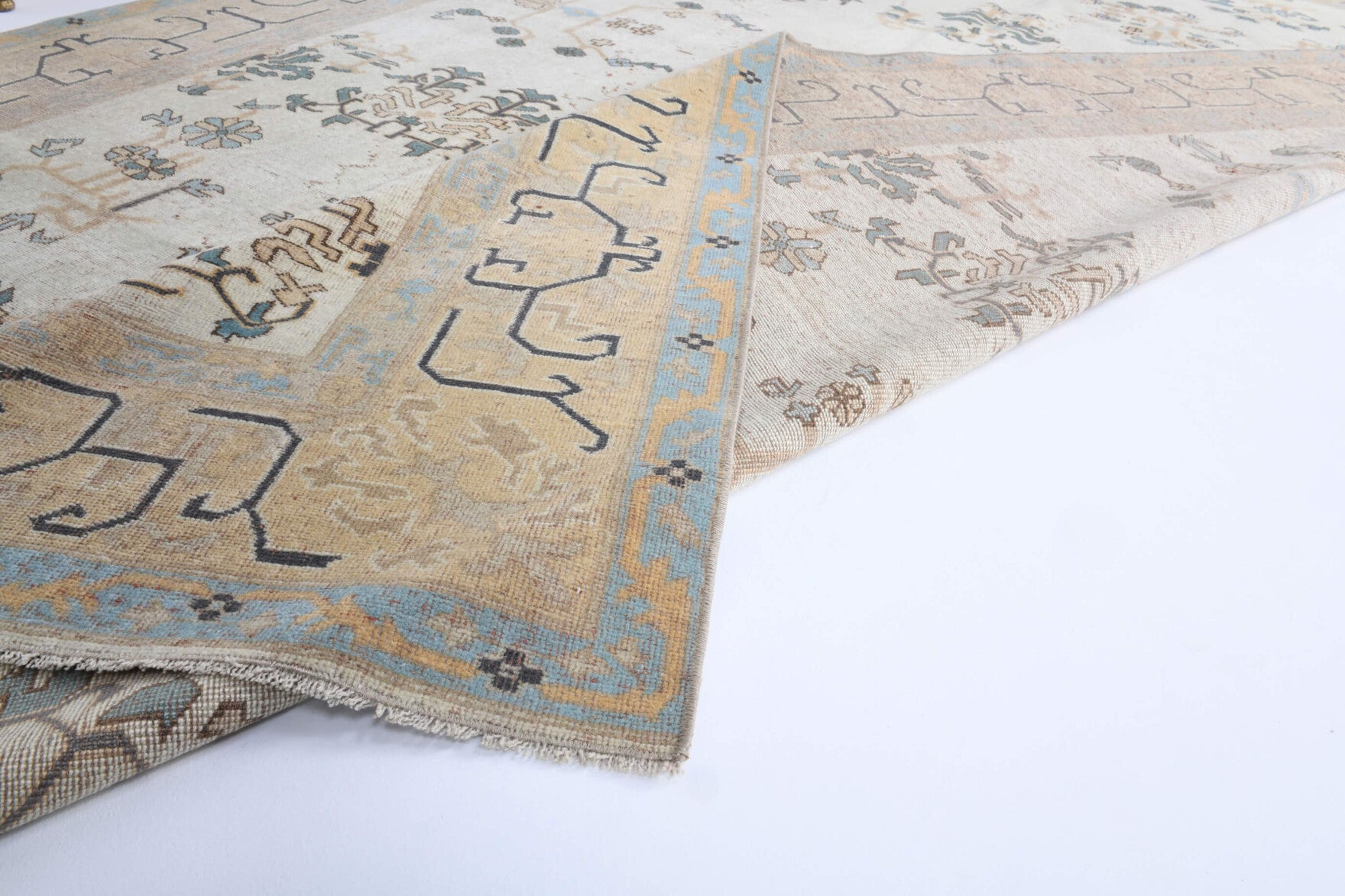 213x300 cm vintage Anatolian area rug – Adadeniz, low pile, wool