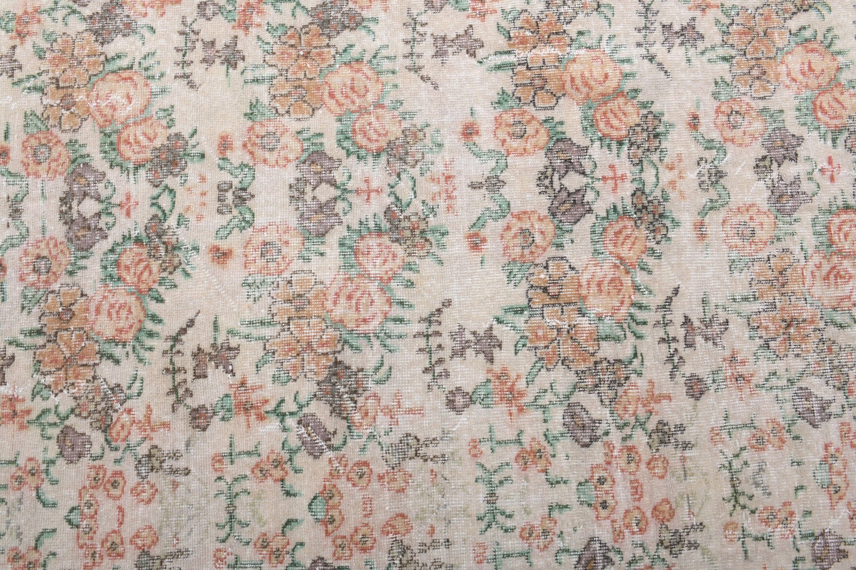 Zuhreruh rug: 1970s handmade Anatolian rug with ikat motifs and cotton backing