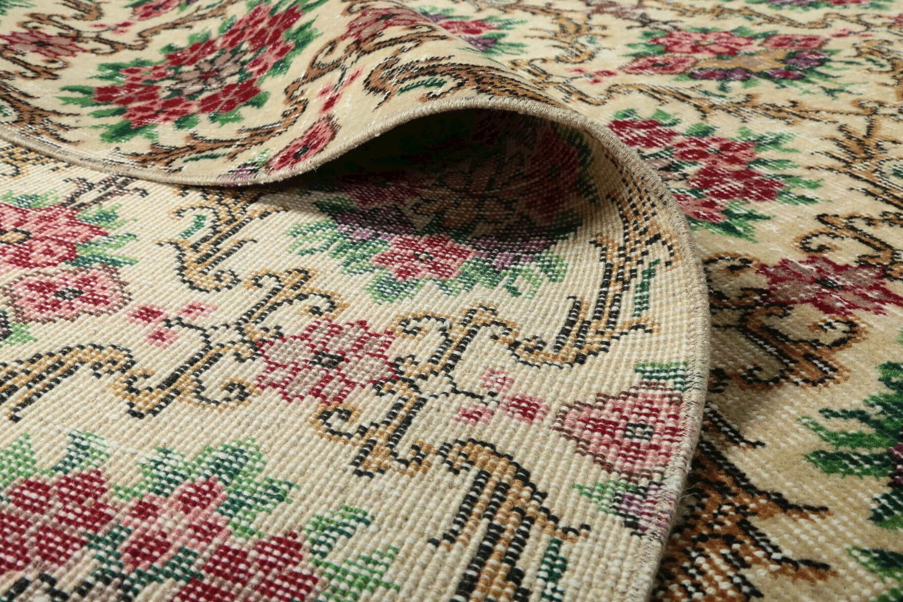 Handmade wool rug from Anatolia, Turkey – Vintage Anatolian Retro Rug 6'10" x 10'3"