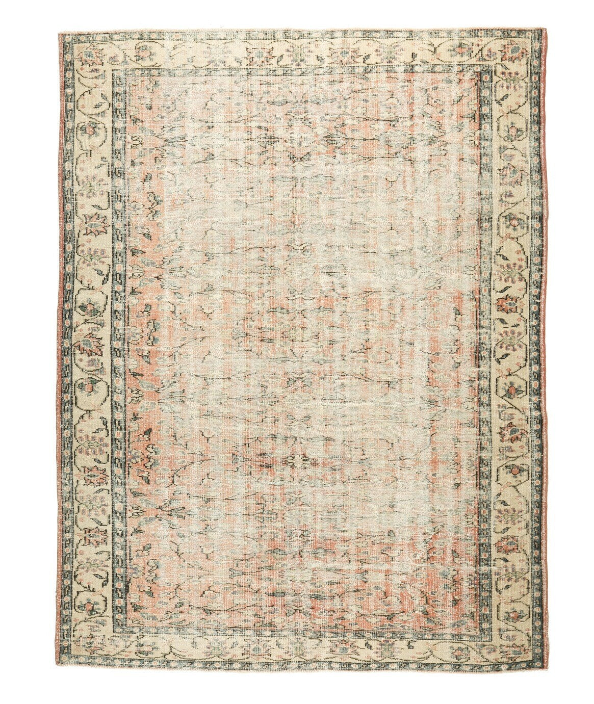 Vintage Floral Anatolian Area Rug
