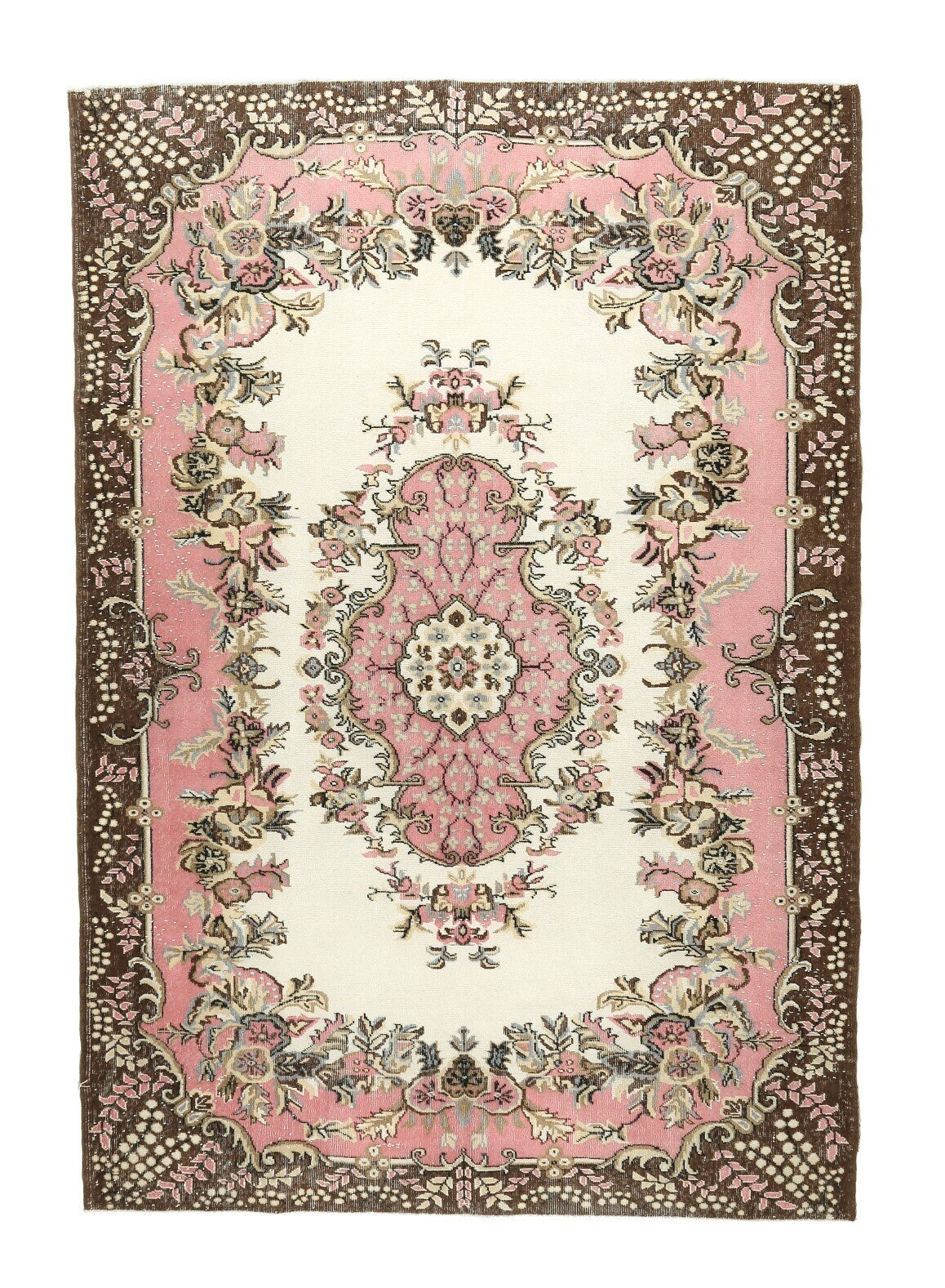 Aristonia Anatolian Turkish Vintage Area Rug – 6'9" x 9'9" (207x298 cm) wool area rug handmade in Anatolia, Turkey