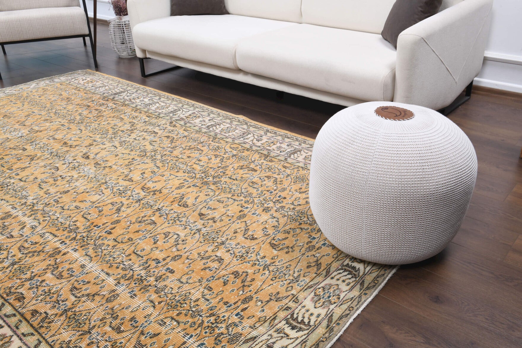 180x290 cm vintage Anatolian area rug – Bursa, low pile, wool