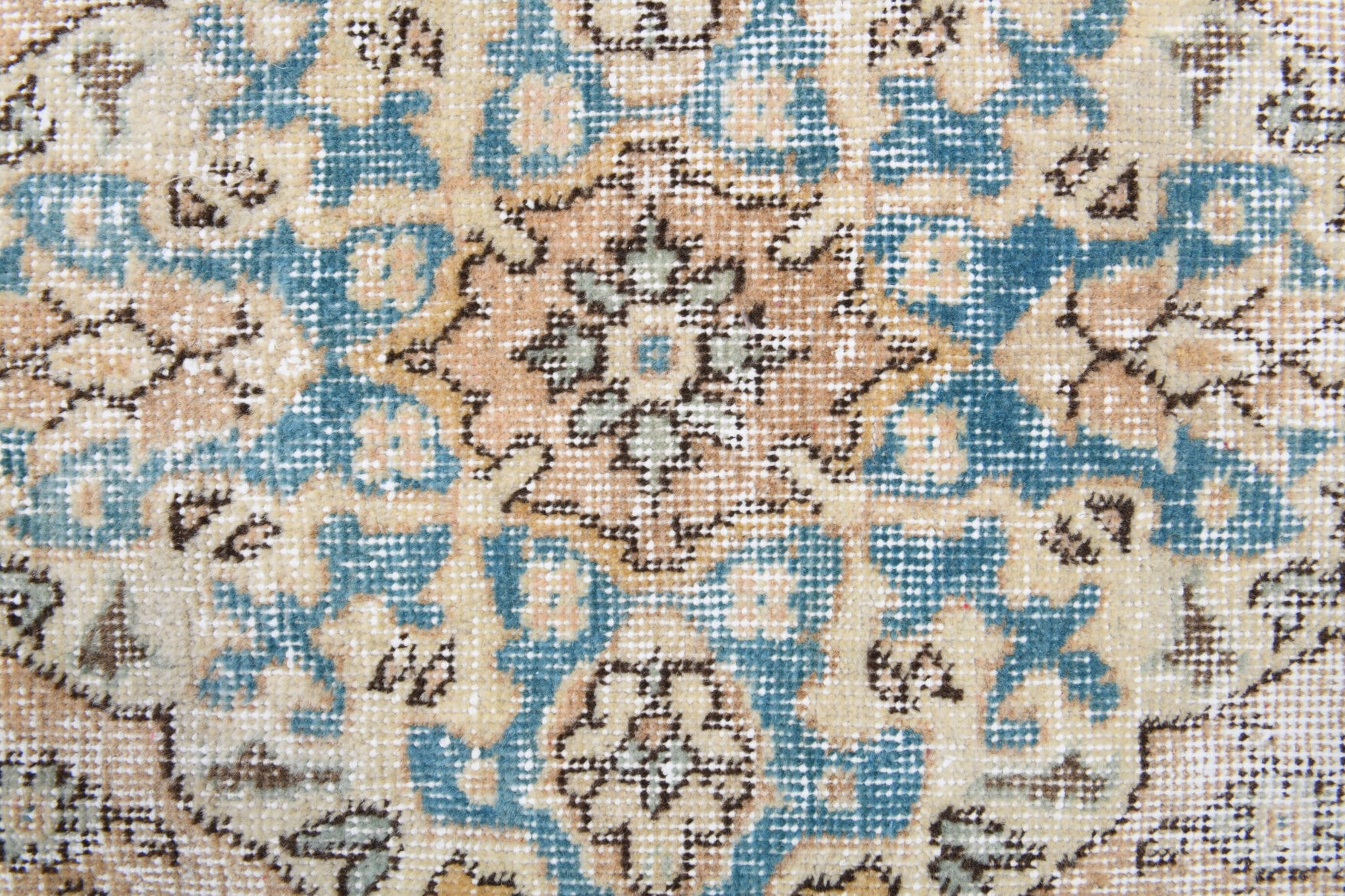 Vintage Oushak Blue Area Rug