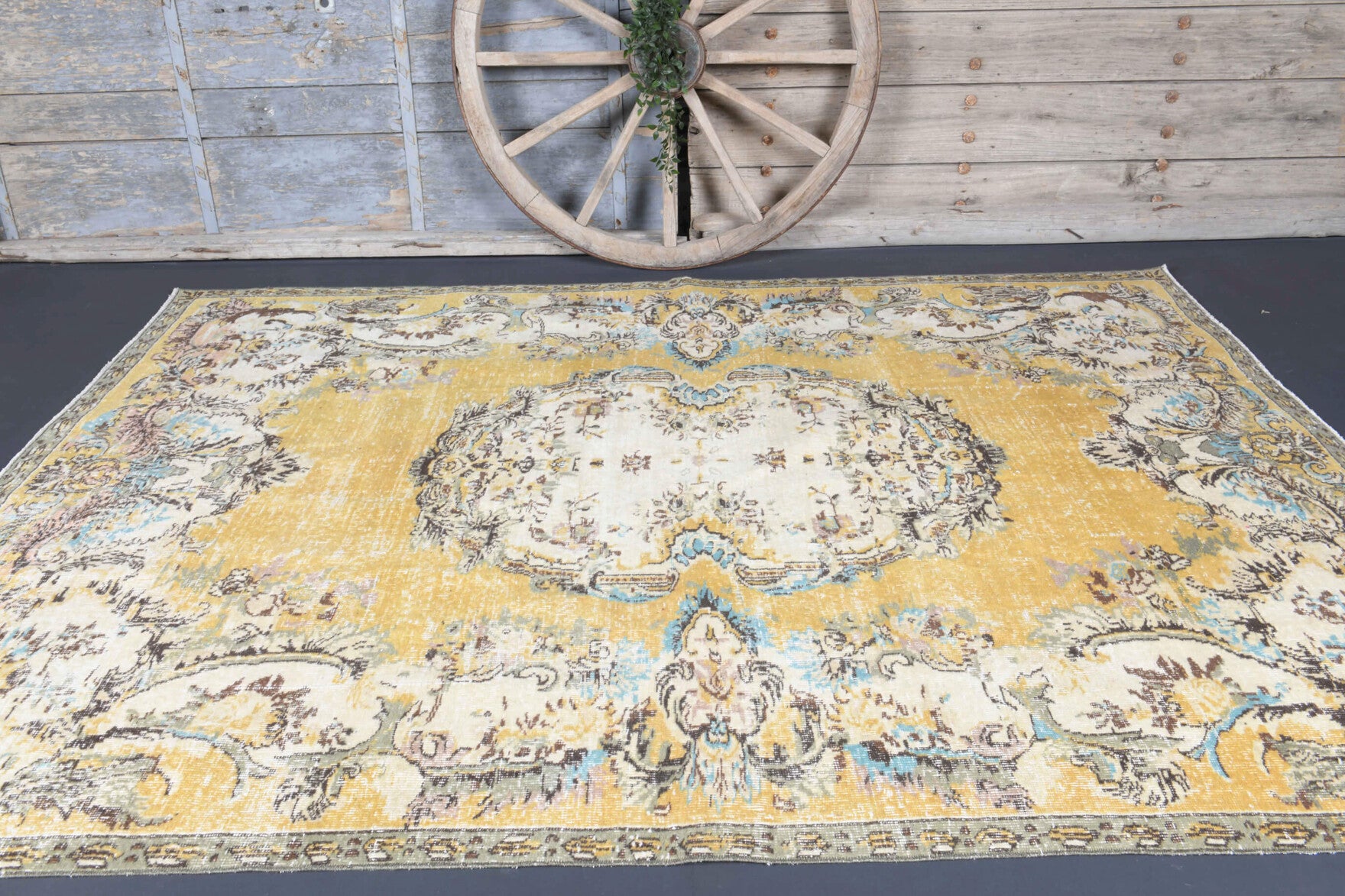 One-of-a-kind 1970s Anatolian vintage area rug in wool, 6'10" x 9'2"